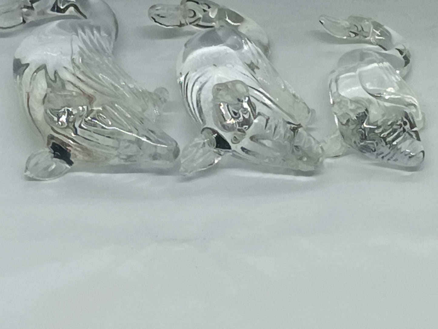 Three Ducks Geese Clear Glass __etsy:7373848931