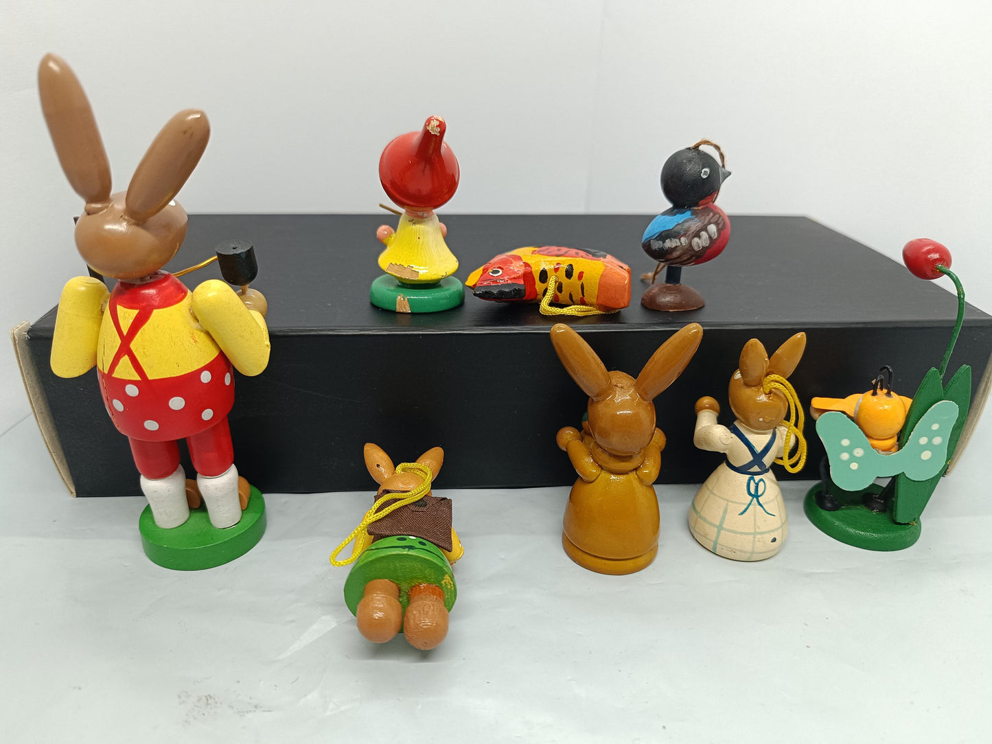 Vintage Easter Ornaments Erzgebirge HandMade Rabbits (etsy image id: 7744158577)