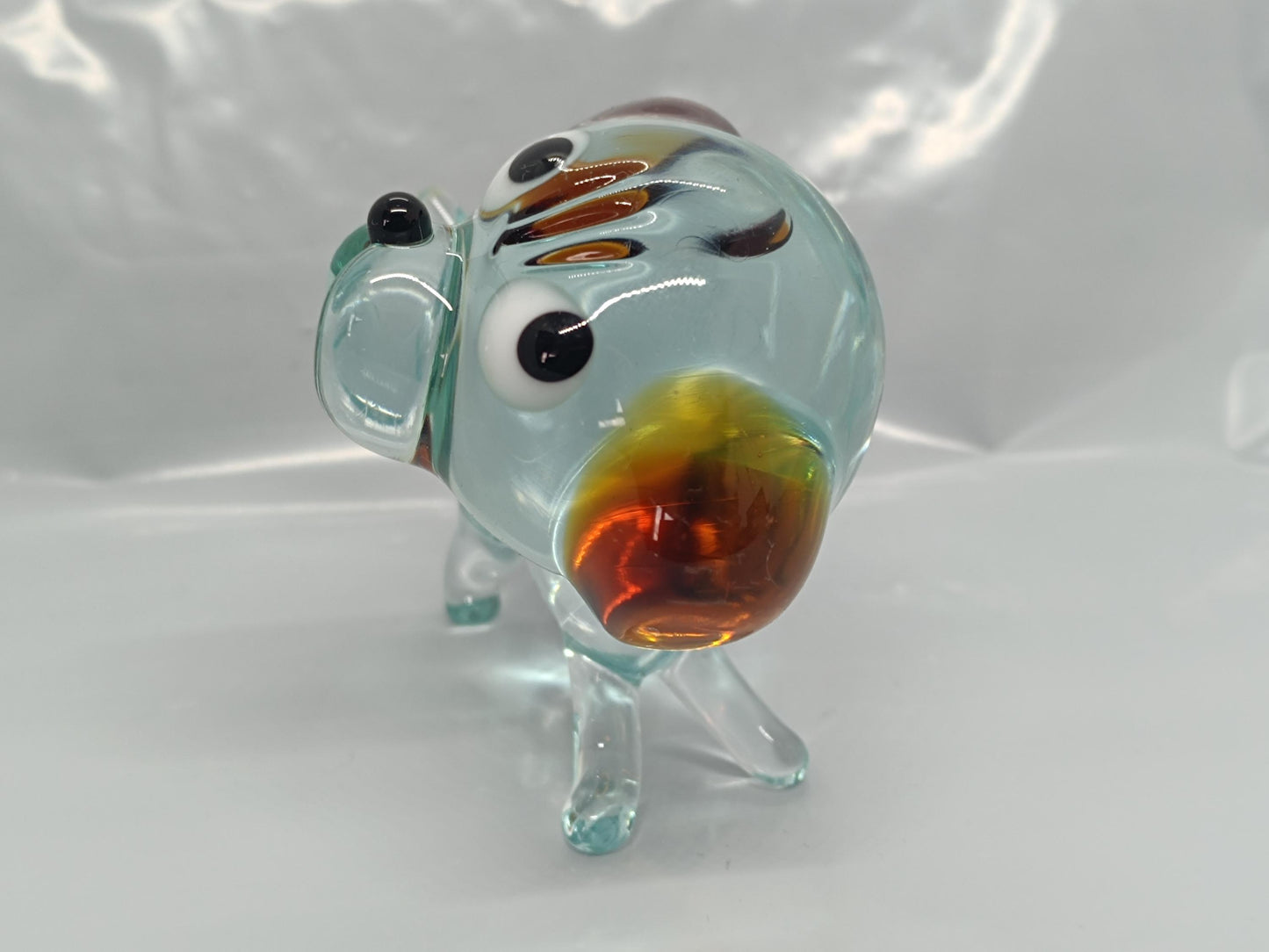 Vintage Glass Dog figurine __etsy:7919490512