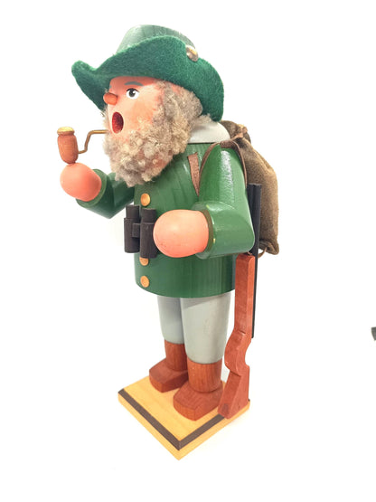 Vintage Wooden Hunter Smoker Raucher 25 cm
