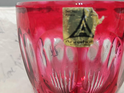 Anna Hütte Ruby Red Vase 24% Lead 14 cm __etsy:7980957391