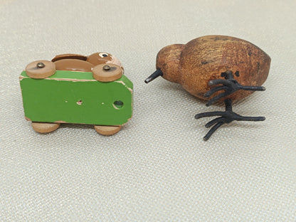 Antique Easter wooden Ornaments Rabbit Chicken Erzgebirge (etsy image id: 7770106909)