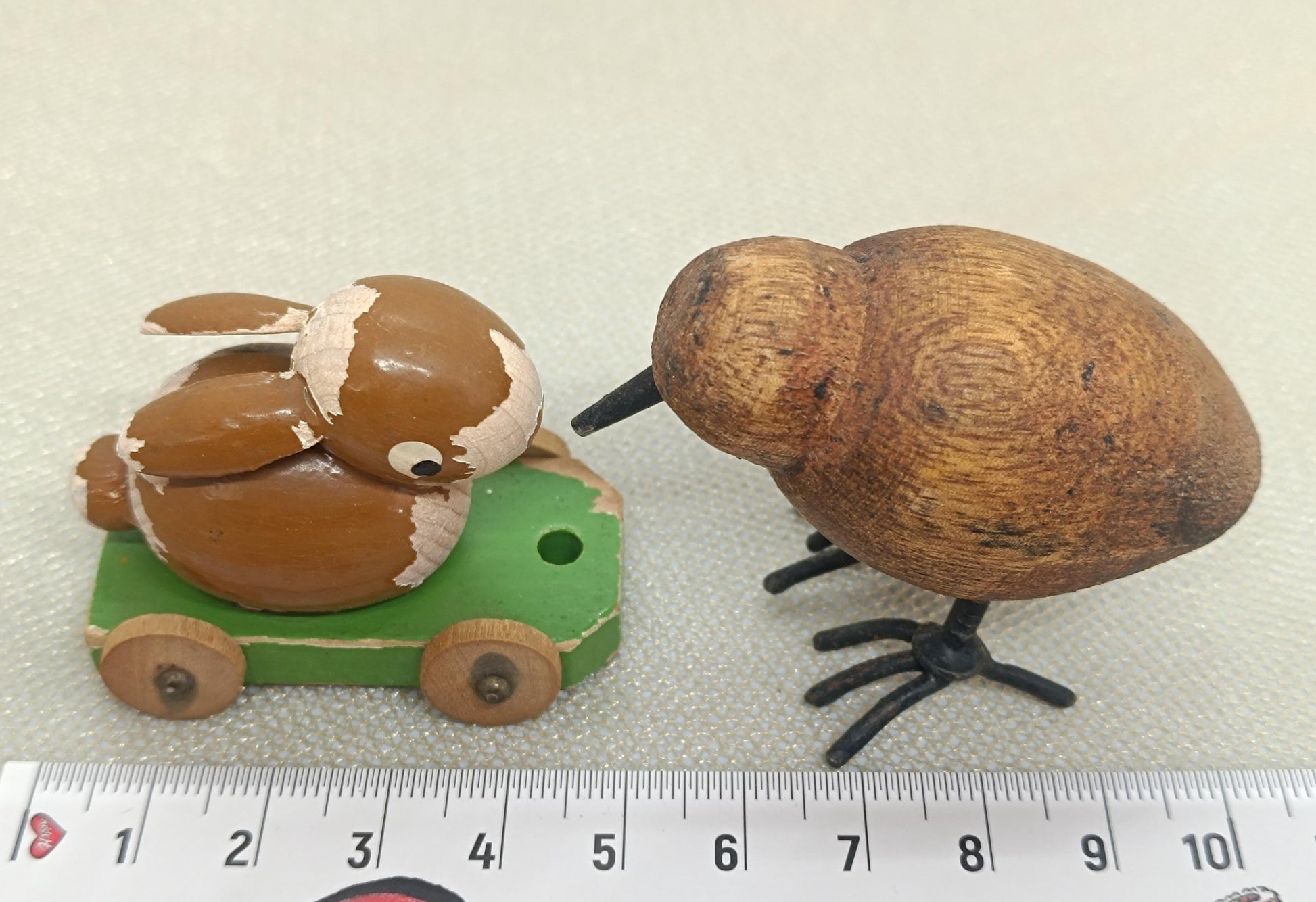 Antique Easter wooden Ornaments Rabbit Chicken Erzgebirge (etsy image id: 7722164242)