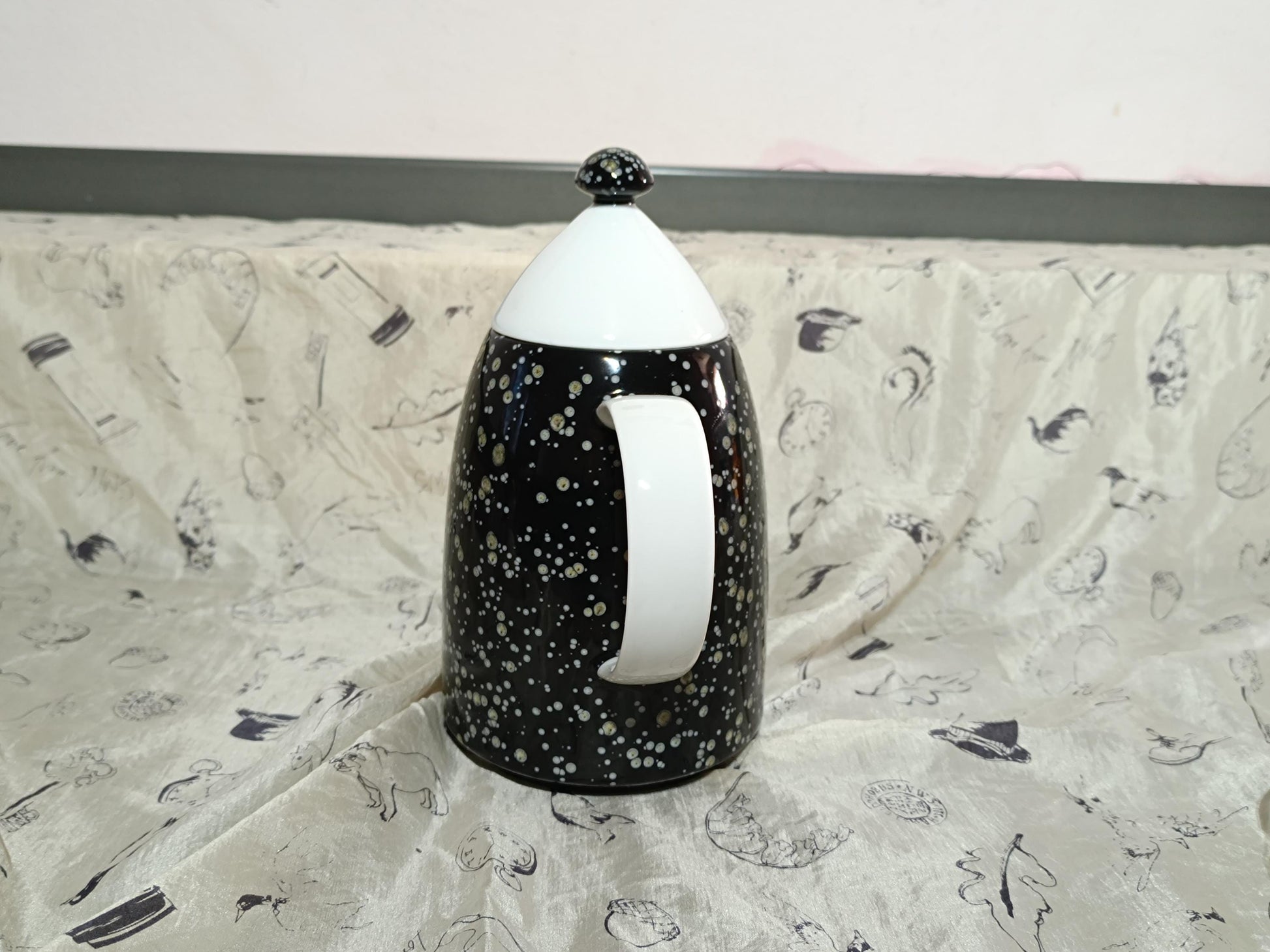 Arzberg Galaxy black coffee pot with lid __etsy:7960676801