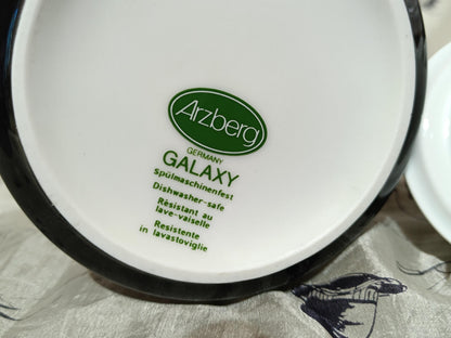 Arzberg Galaxy black coffee pot with lid __etsy:7912722036