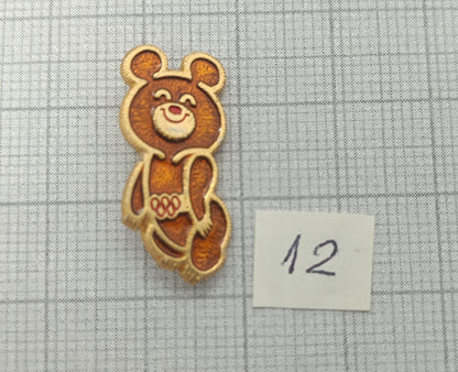 Different Pin Badge Misha 1980 Olympic games (etsy image id: 7709094306)