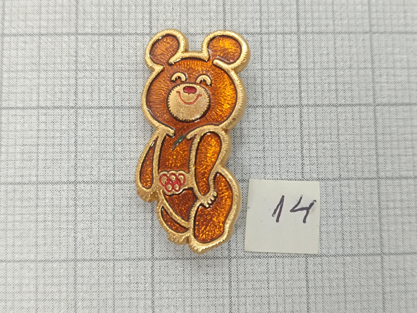 Different Pin Badge Misha 1980 Olympic games (etsy image id: 7709095922)