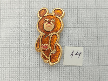 Different Pin Badge Misha 1980 Olympic games (etsy image id: 7709095922)