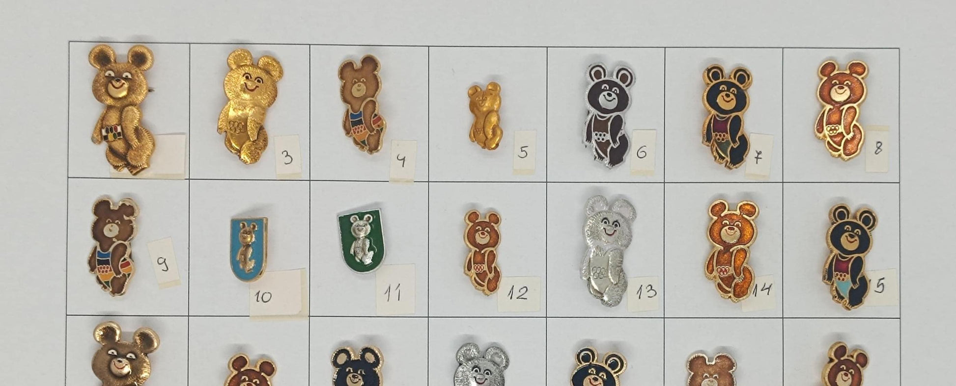 Different Pin Badge Misha 1980 Olympic games (etsy image id: 7757609897)
