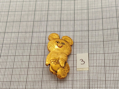 Different Pin Badge Misha 1980 Olympic games (etsy image id: 7353105796)