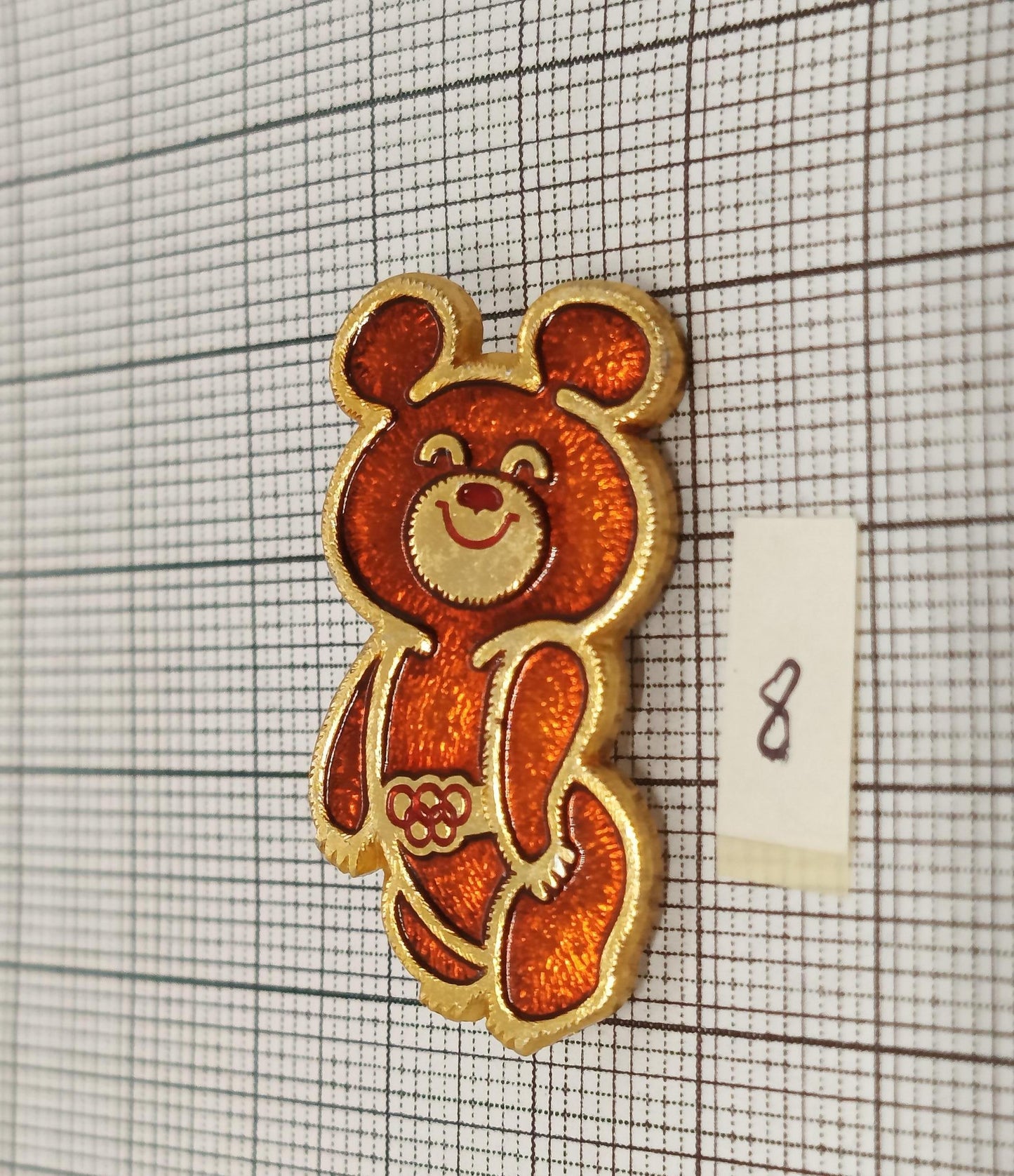 Different Pin Badge Misha 1980 Olympic games (etsy image id: 7353122852)