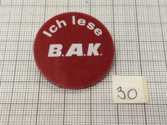 Pin Badge Ich lese Β.Α.Κ. #30