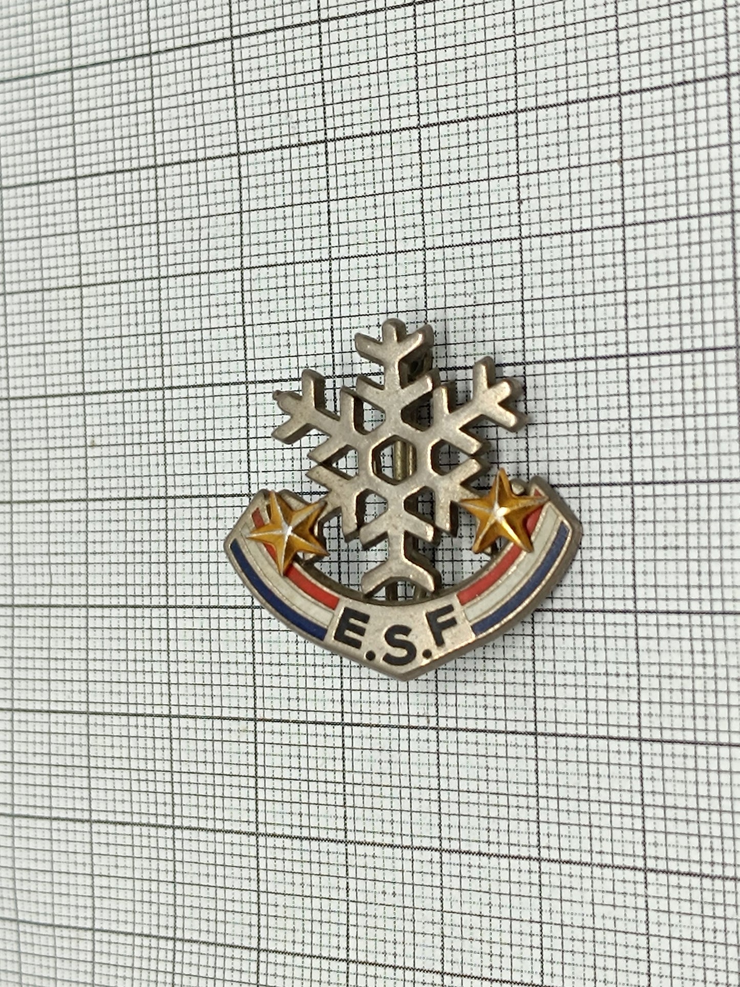 Pin Badge E.S.F. French Ski School Snowflake