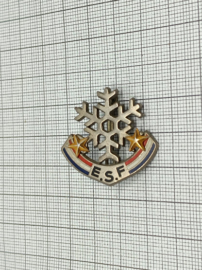 Pin Badge E.S.F. French Ski School Snowflake