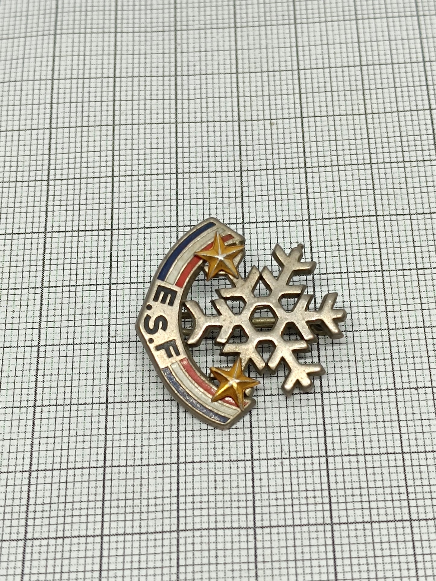 Pin Badge E.S.F. French Ski School Snowflake