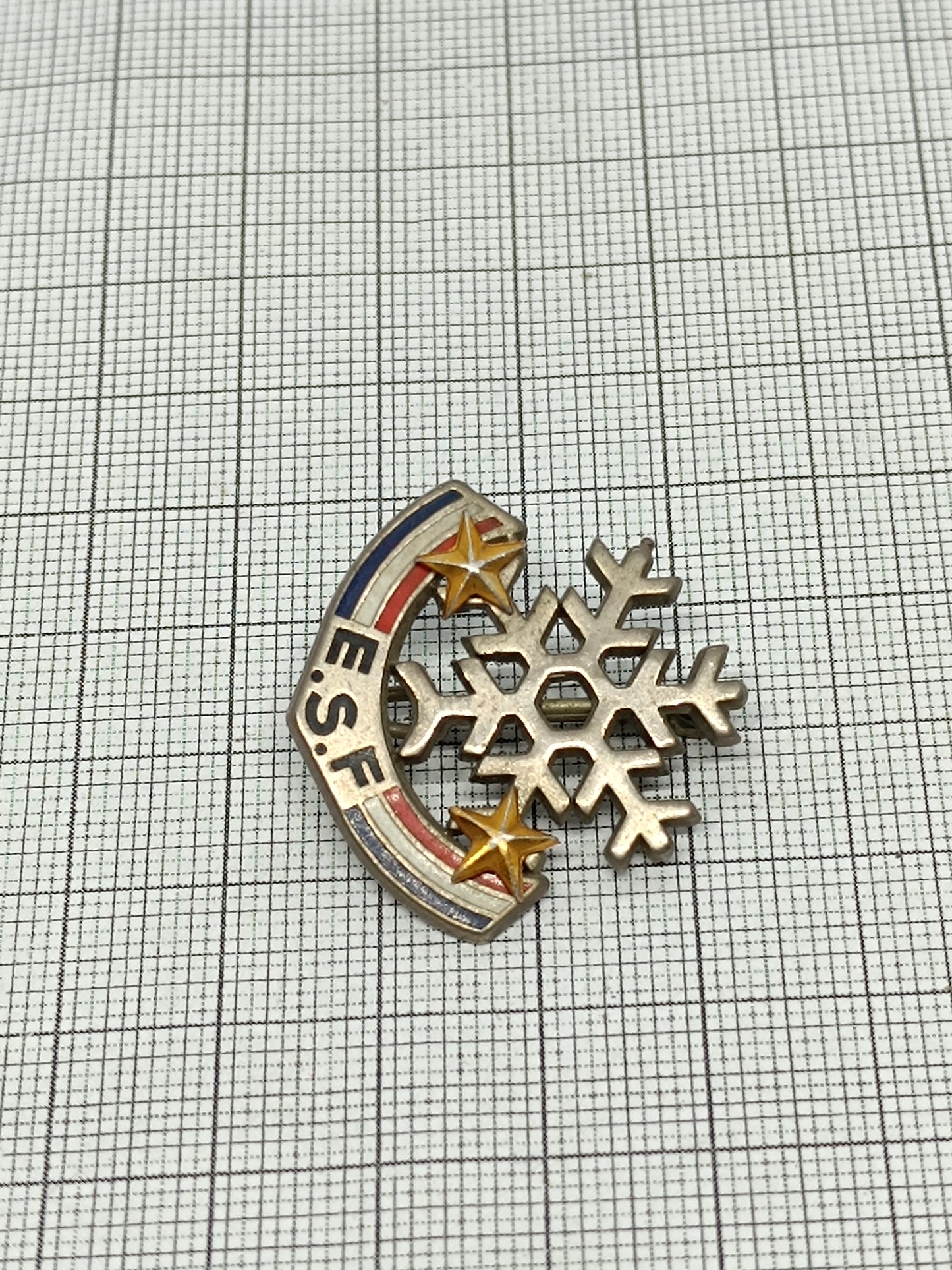 Pin Badge E.S.F. French Ski School Snowflake