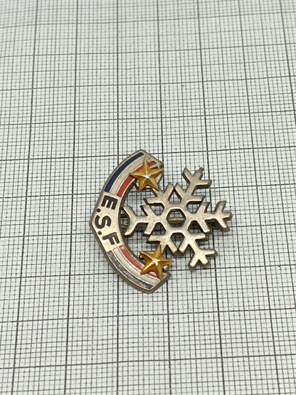 Pin Badge E.S.F. French Ski School Snowflake