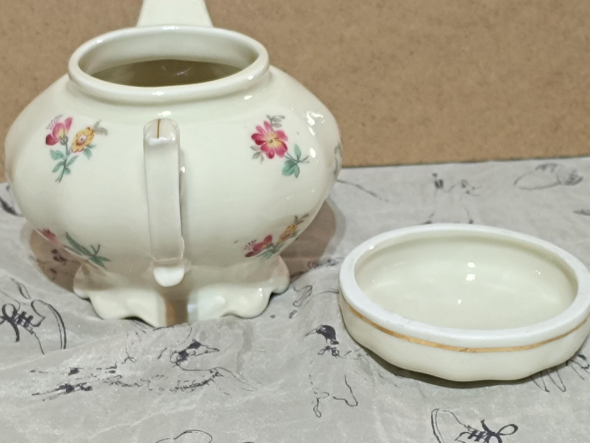 Kronester Bavaria milk jug with lid, antique porcelain __etsy:7981035125