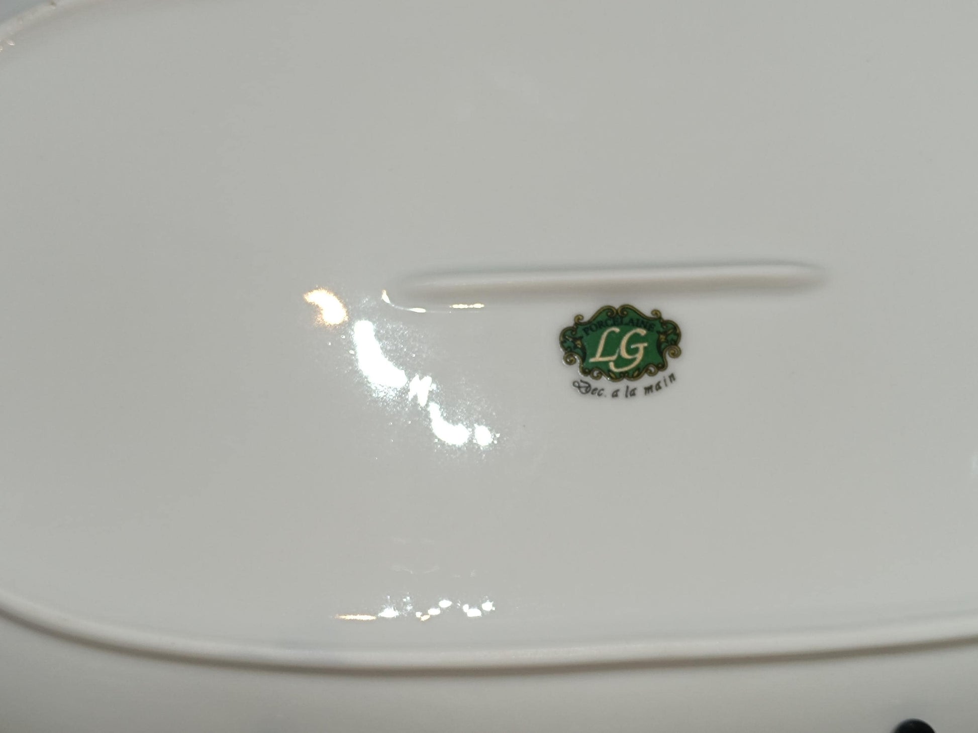LG Limoges Hand Painted Red, Yellow & Gilt Platter / Plate __etsy:7932638060