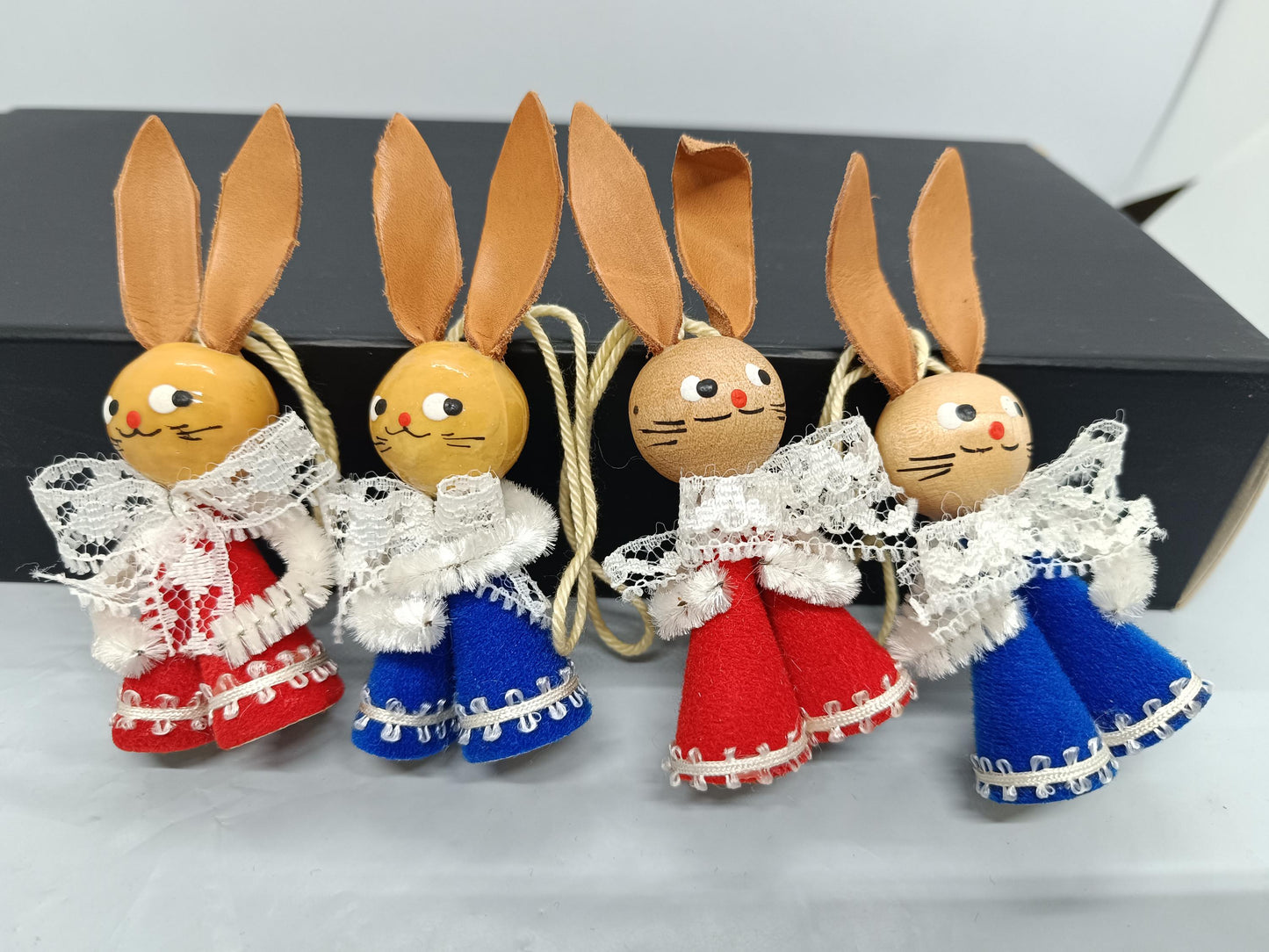 Mix of Vintage Easter Ornaments Erzgebirge Hand Made Eggs Rabbits (etsy image id: 7696184848)