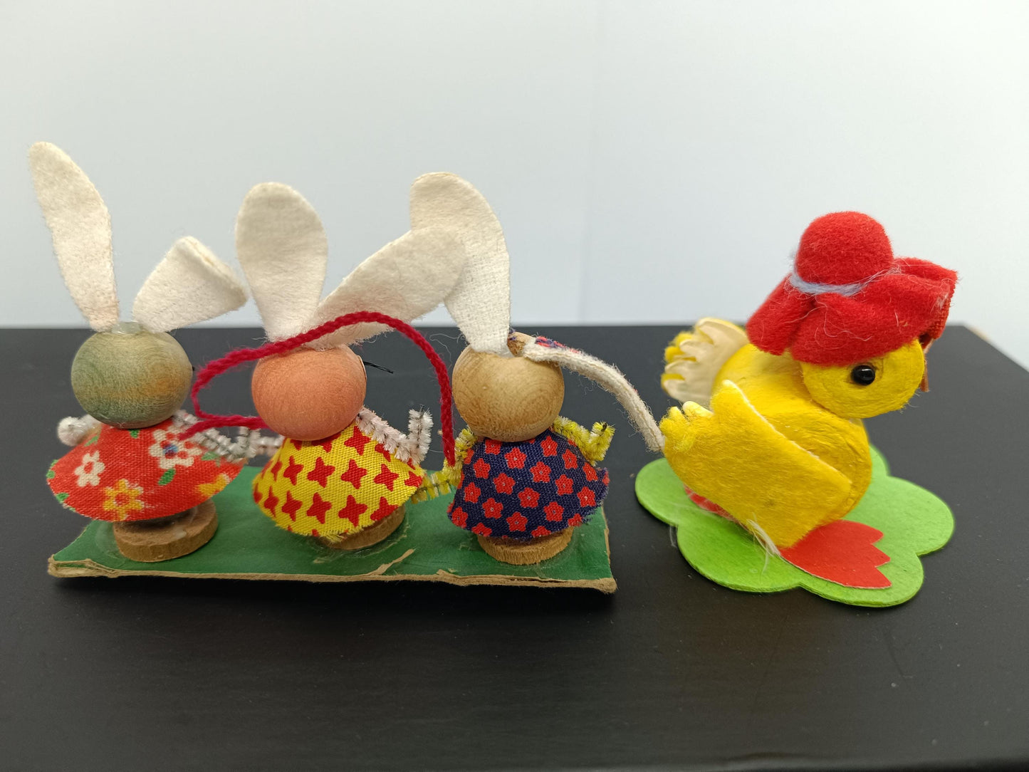 Mix of Vintage Easter Ornaments Erzgebirge Hand Made Eggs Rabbits (etsy image id: 7696184798)