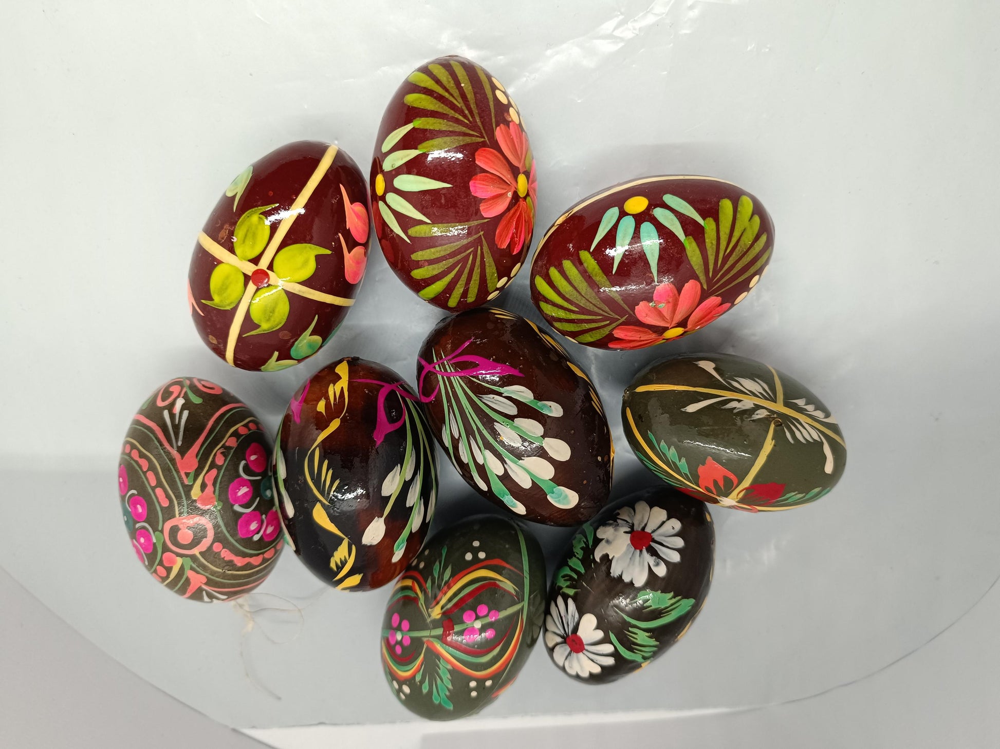 Set of Vintage Easter Wooden Painted Eggs (etsy image id: 7696286376)