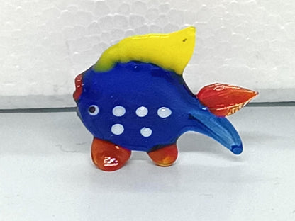 Small Glass Figurines Fish Bell Turtle __etsy:7967246203