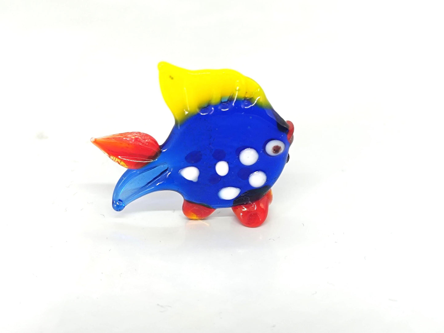 Small Glass Figurines Fish Bell Turtle __etsy:7919297784