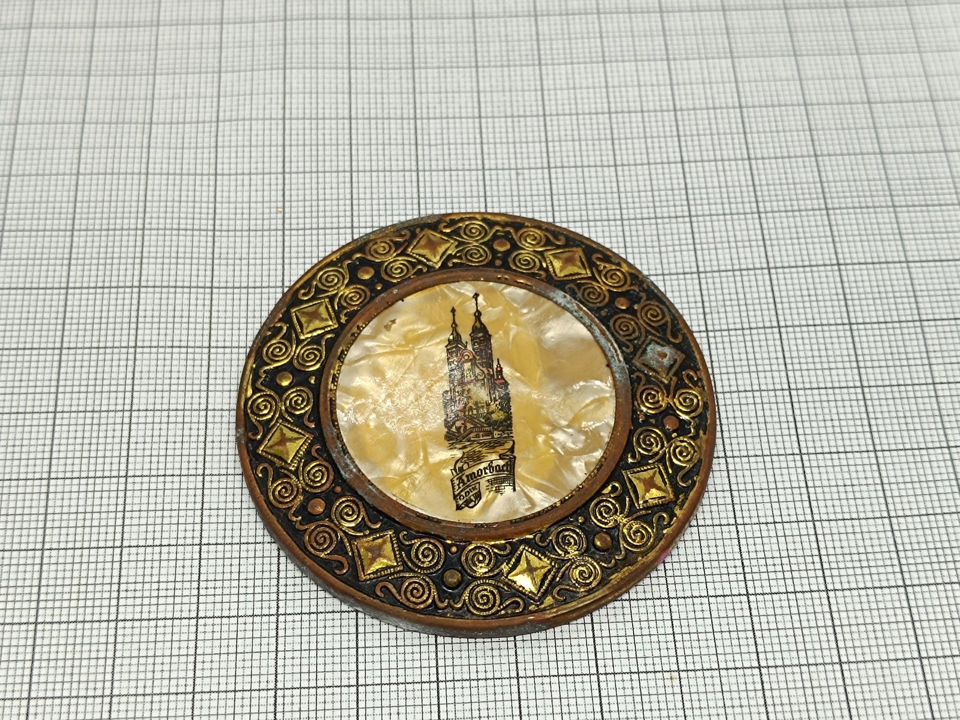 Souvenir hand mirror Amorbach (etsy image id: 6750751659)