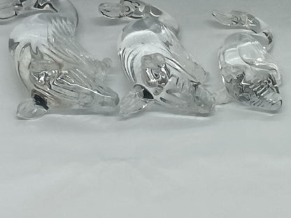 Three Ducks Geese Clear Glass __etsy:7373848931