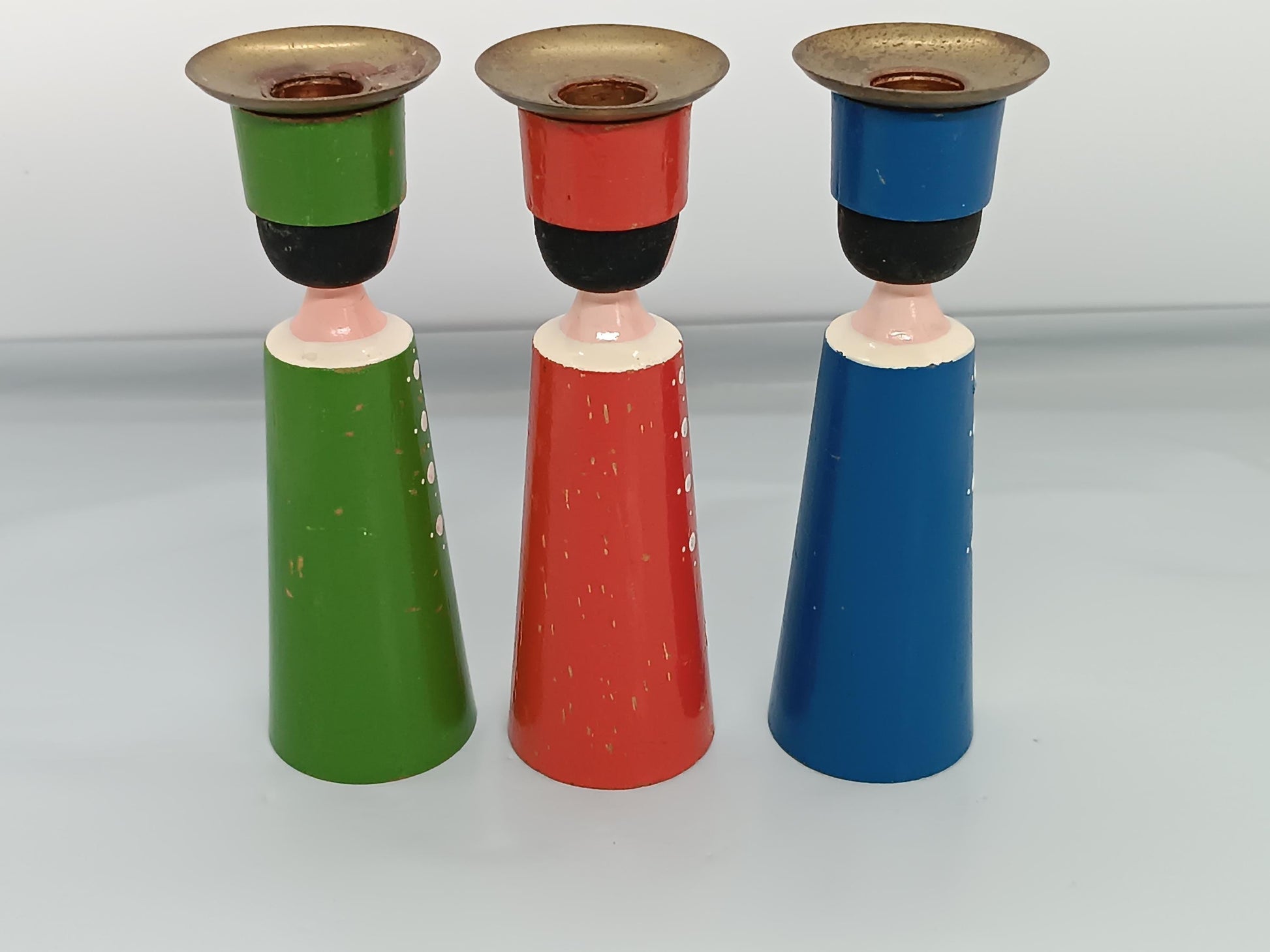 Vintage Christmas Candleholder Set Girls (etsy image id: 7179853620)