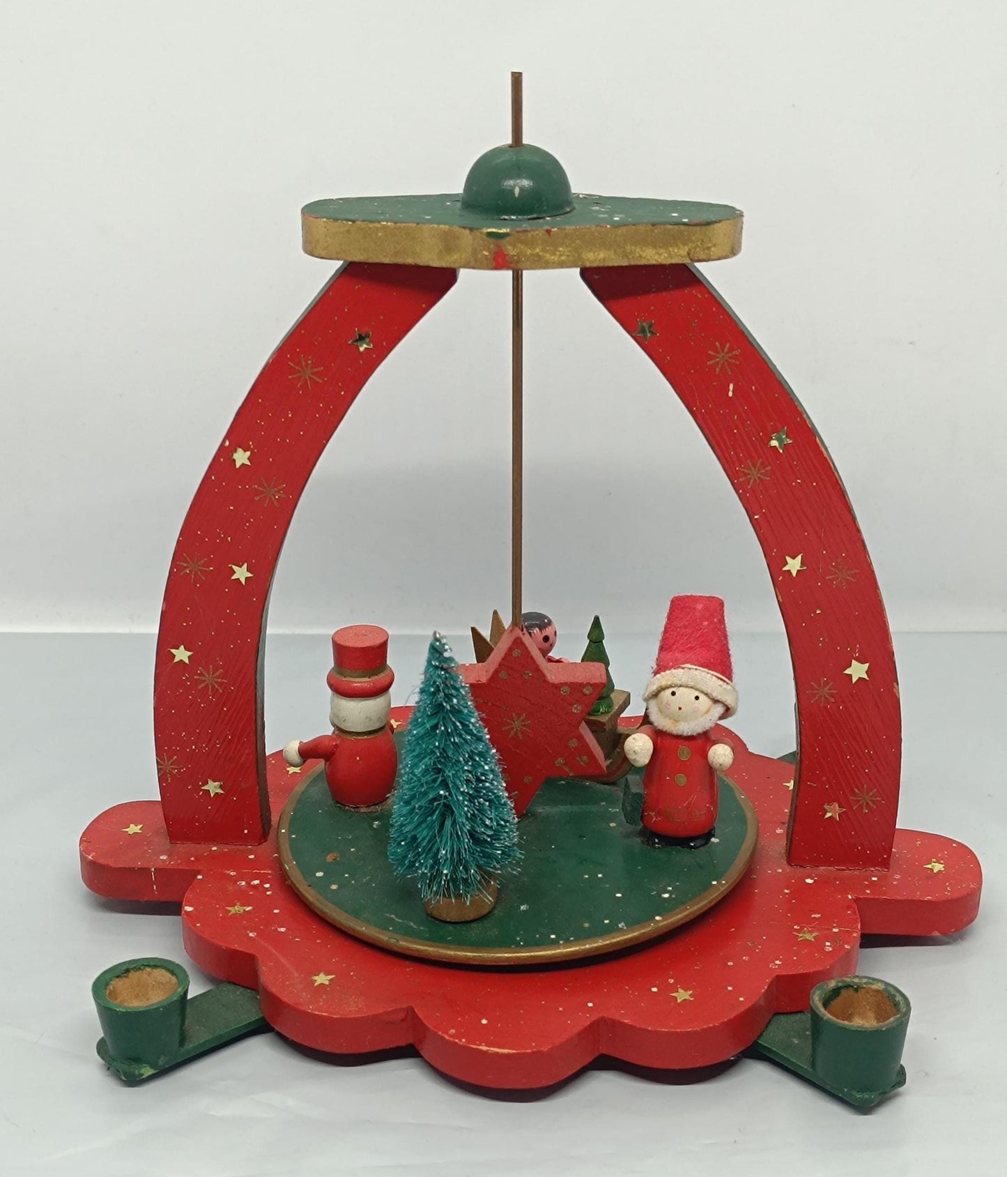 Vintage Christmas Carousel Pyramid (17cm) #14 For Parts __etsy:7380135446
