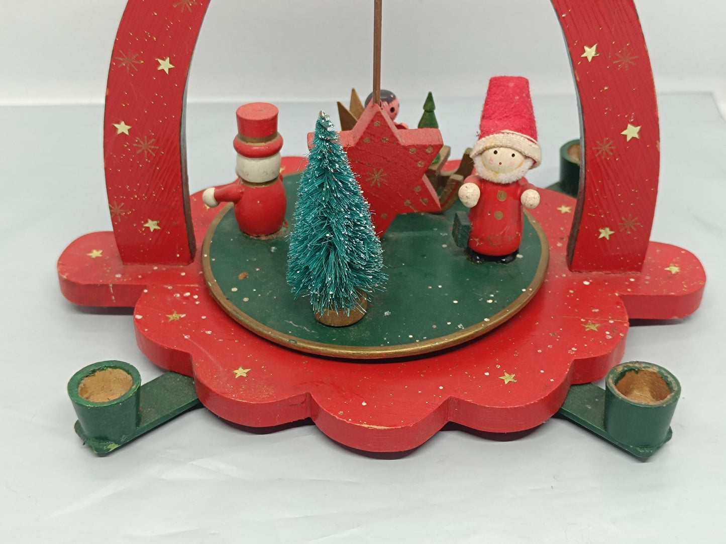 Vintage Christmas Carousel Pyramid (17cm) #14 For Parts __etsy:7380132744