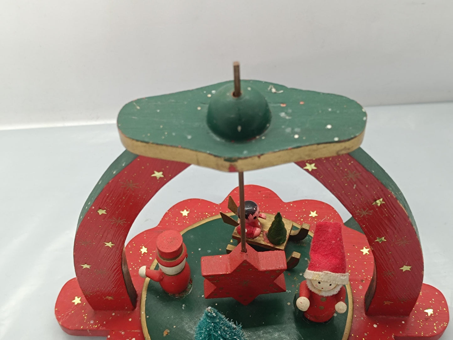 Vintage Christmas Carousel Pyramid (17cm) #14 For Parts __etsy:7380132732