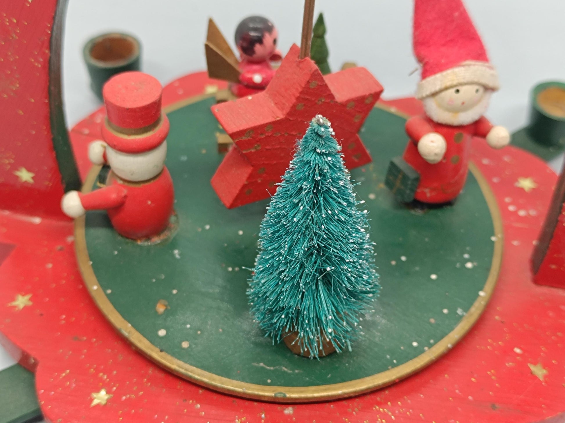 Vintage Christmas Carousel Pyramid (17cm) #14 For Parts __etsy:7428058345