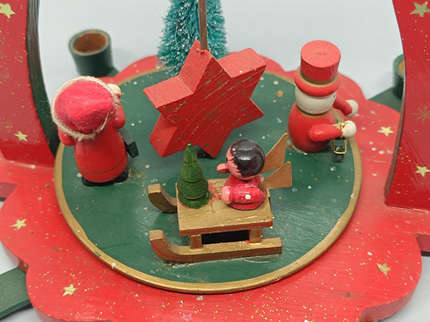 Vintage Christmas Carousel Pyramid (17cm) #14 For Parts __etsy:7428058351