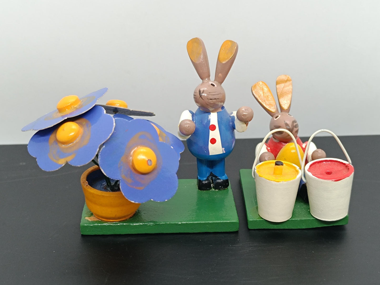 Vintage Easter Handmade Ornaments Rabbits Erzgebirge (etsy image id: 7753882892)