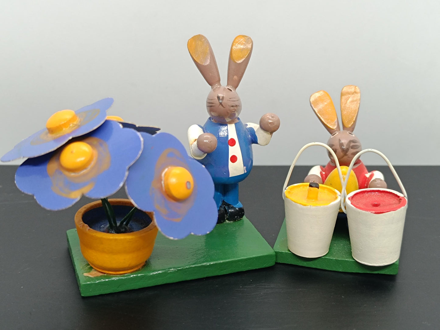 Vintage Easter Handmade Ornaments Rabbits Erzgebirge (etsy image id: 7753882896)