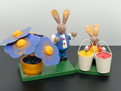 Vintage Easter Handmade Ornaments Rabbits Erzgebirge (etsy image id: 7753882896)