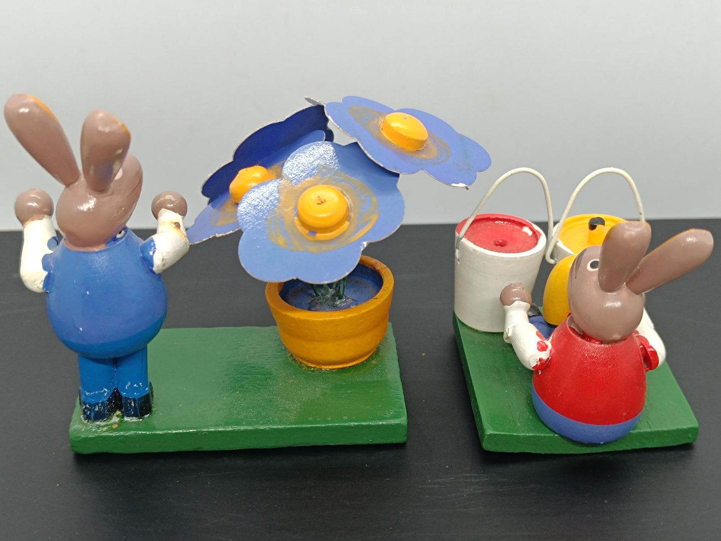 Vintage Easter Handmade Ornaments Rabbits Erzgebirge (etsy image id: 7753882900)