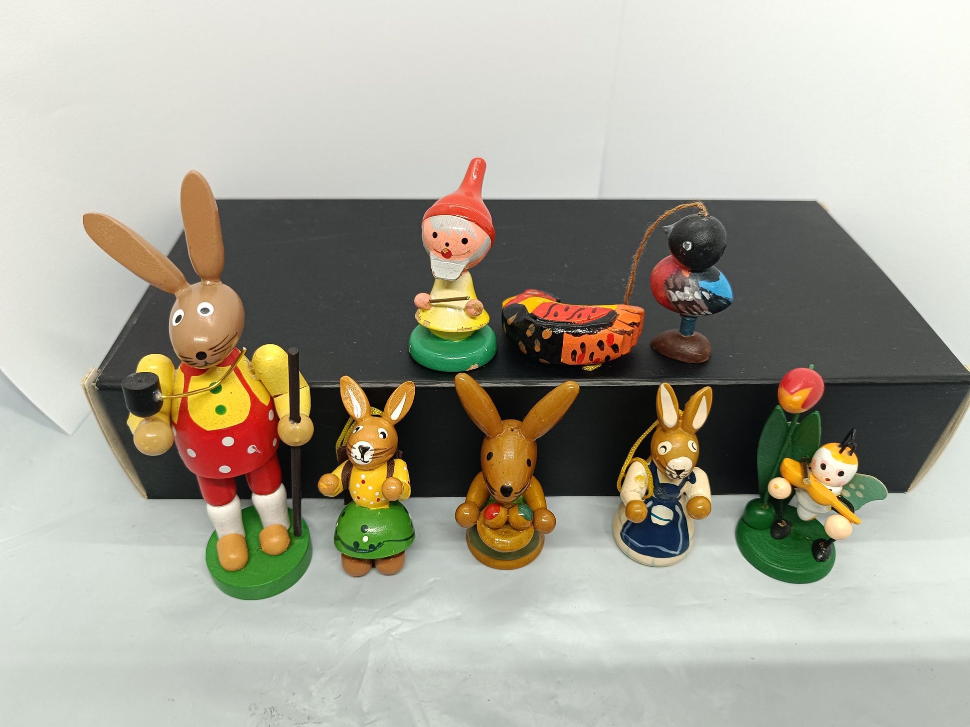Vintage Easter Ornaments Erzgebirge HandMade Rabbits (etsy image id: 7744158303)
