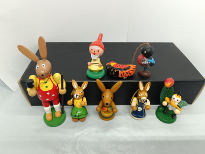 Vintage Easter Ornaments Erzgebirge HandMade Rabbits (etsy image id: 7744158303)