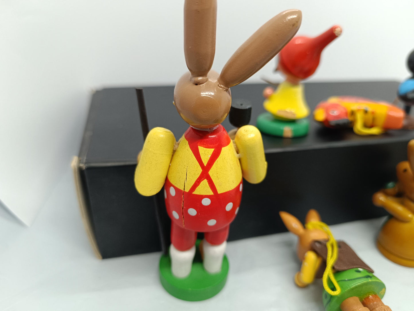 Vintage Easter Ornaments Erzgebirge HandMade Rabbits (etsy image id: 7696212500)
