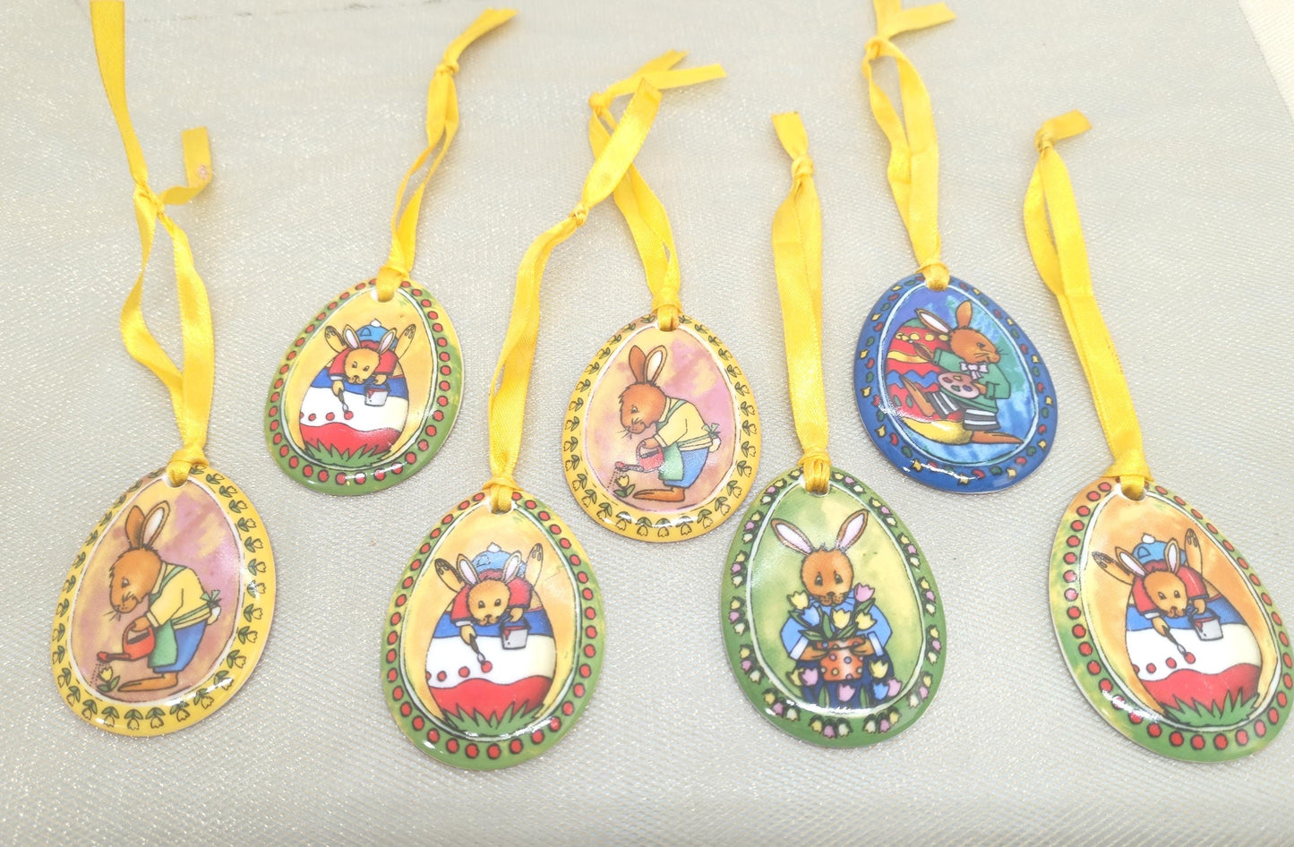 Vintage Easter Porcelain Ornaments Bonbel & Leerdammer __etsy:7803898567