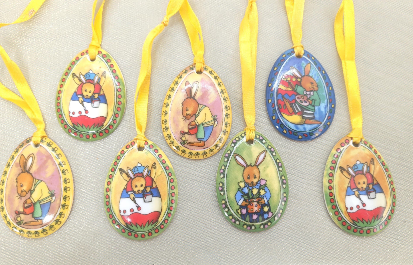 Vintage Easter Porcelain Ornaments Bonbel & Leerdammer __etsy:7755953328