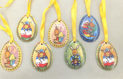 Vintage Easter Porcelain Ornaments Bonbel & Leerdammer __etsy:7755953328