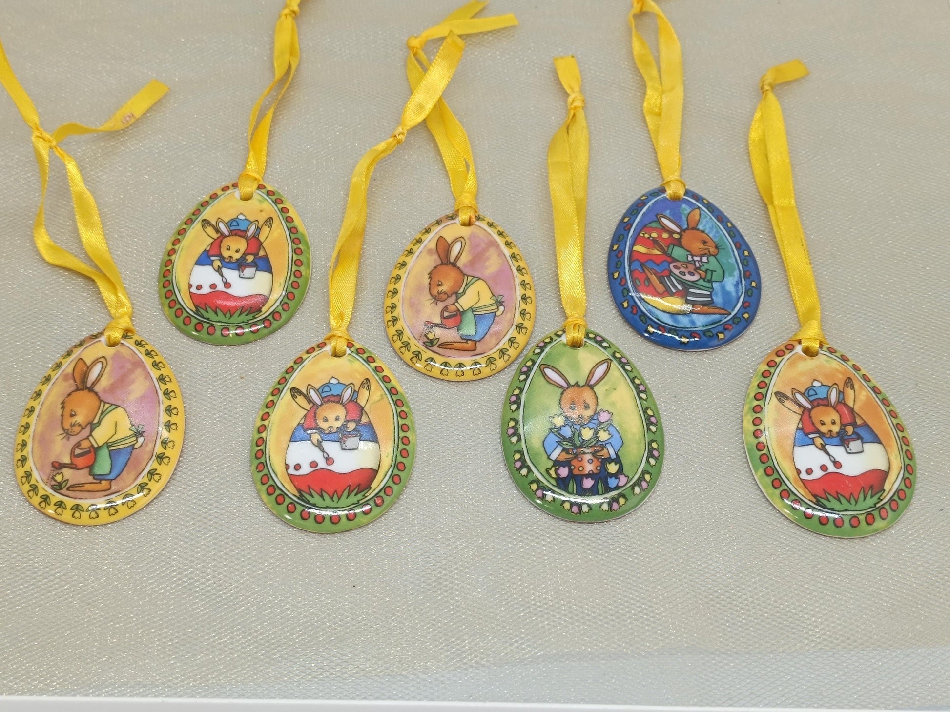 Vintage Easter Porcelain Ornaments Bonbel & Leerdammer __etsy:7803895615