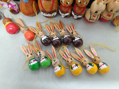 Vintage Easter wooden Ornaments Rabbit Chicken Erzgebirge (etsy image id: 7770069589)