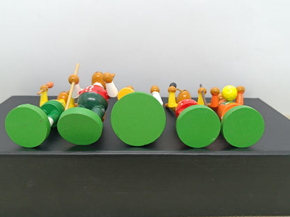 Vintage Easter wooden Ornaments Rabbits Erzgebirge __etsy:7801872063