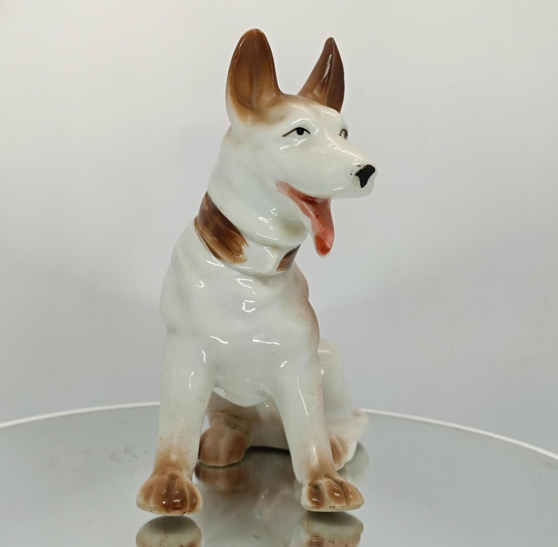 Vintage Figurine German Dog Made in Japan Ceramic __etsy:7114354968